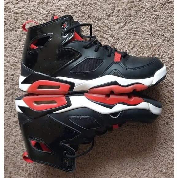 Jordan Flight Club 91 Black University Red White GS Youth shoes 7Y Women's 8.5
