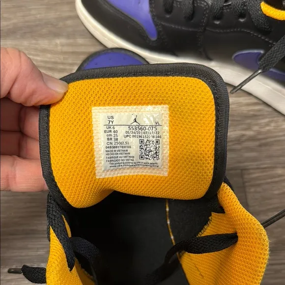 Jordan Kids Shoes Black and Purple