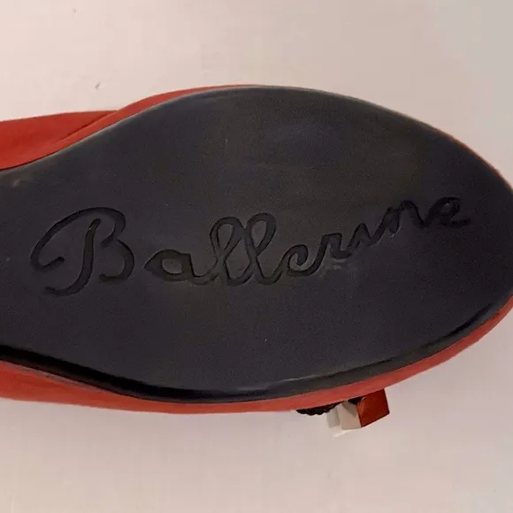 Jorja’s Monica Stella Elegant Red Ballet Flats with Bow Accent size 39