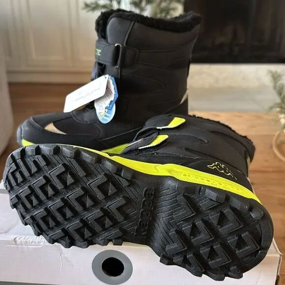Kappa Cekis Tex K Black/Lime Kids Boot NEW in Box