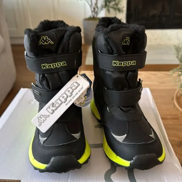 Kappa Cekis Tex K Black/Lime Kids Boot NEW in Box