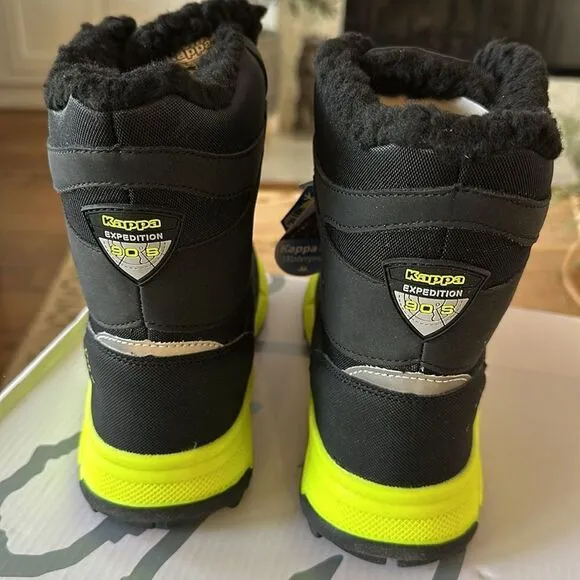 Kappa Cekis Tex K Black/Lime Kids Boot NEW in Box