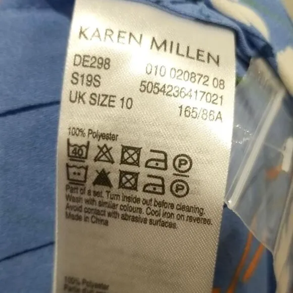 Karen Millen Blue Floral Dress - Size 6 - NWT