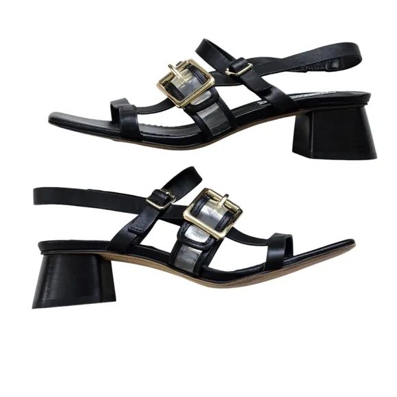 Karl Lagerfeld Maja Slingback Sandal Black Sandal Heels 8.5B
