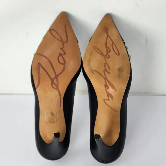 Karl Lagerfeld Paris Studded Cat Calais Black Heels, Women's 6