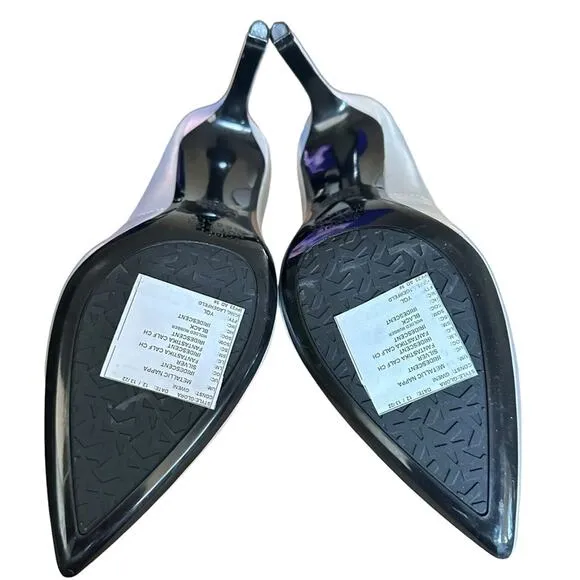 Karl Lagerfeld Paris Women's Silver Iridescent Pointed Toe Heels Size 9