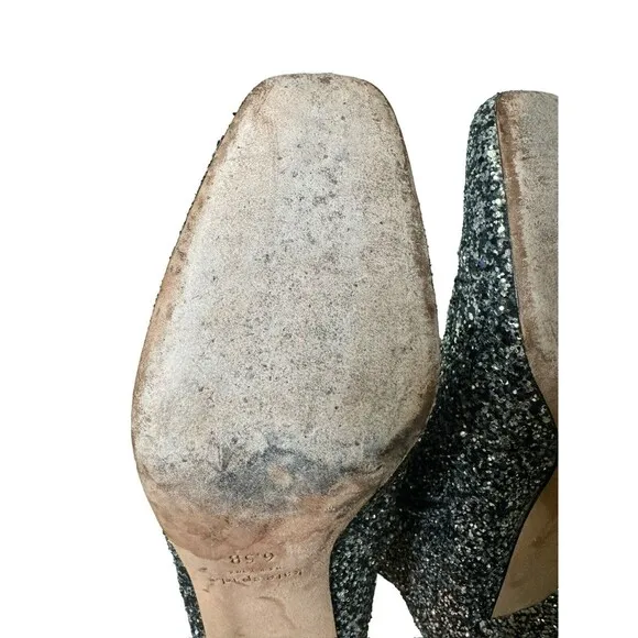 Kate Spade Junelle Glitter Ankle Boots Shoes Women’s 6.5 B Booties Silver- Shiny