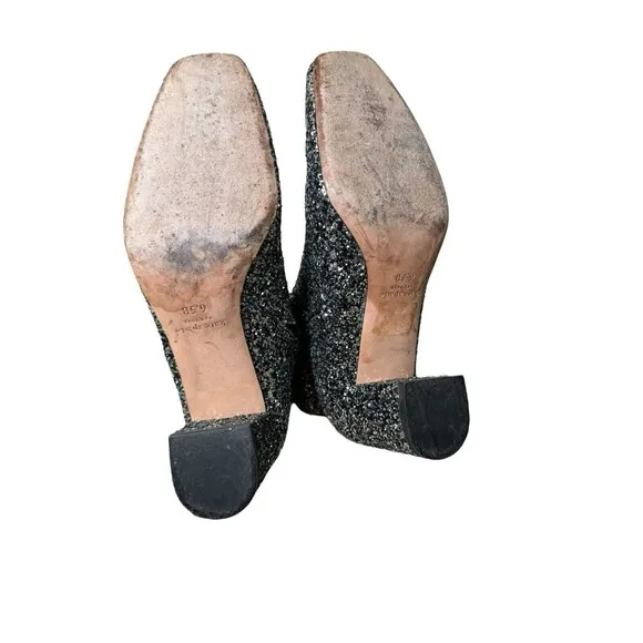 Kate Spade Junelle Glitter Ankle Boots Shoes Women’s 6.5 B Booties Silver- Shiny