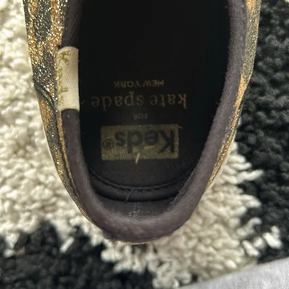 KATE SPADE KEDS Girls Cheetah Print Glitter Shoes Size 3