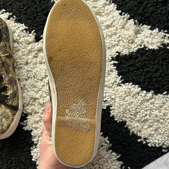 KATE SPADE KEDS Girls Cheetah Print Glitter Shoes Size 3