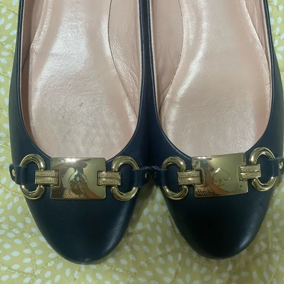Kate Spade Navy Blue Phoebe Ballet Flats Women’s Size 8.5