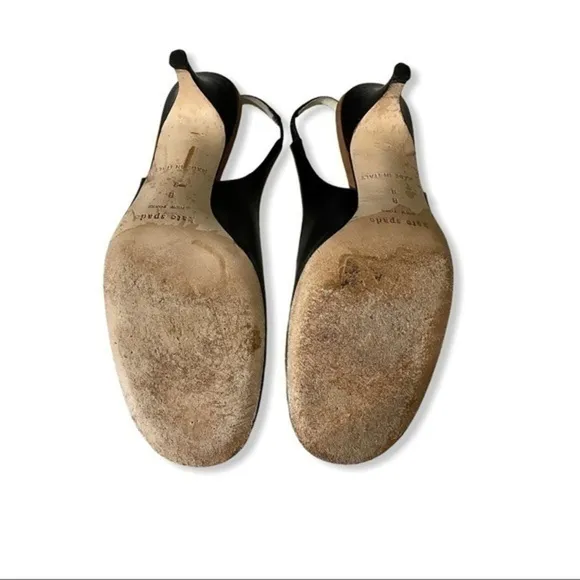 Kate Spade New York Black Shoes With a Tan Bow Tie