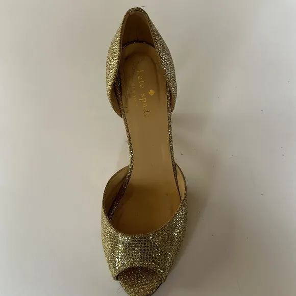 Kate Spade New York D’Orsay gold glitter women's Pump size 7