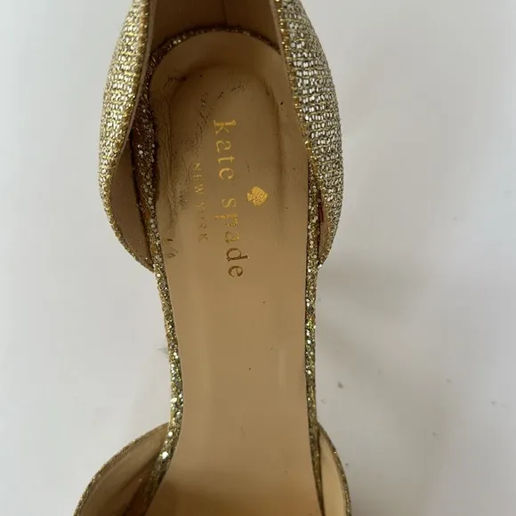 Kate Spade New York D’Orsay gold glitter women's Pump size 7