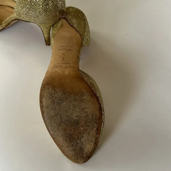 Kate Spade New York D’Orsay gold glitter women's Pump size 7