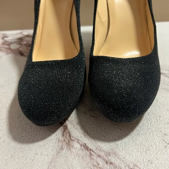 Kate Spade New York Karoline Black Glitter Womens Shoes Size 7.5 Italy