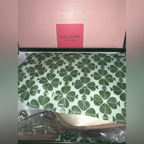 Kate Spade New York Sheela Pumps Open Back Satin Lux Ivory Bow K0348 Size 10