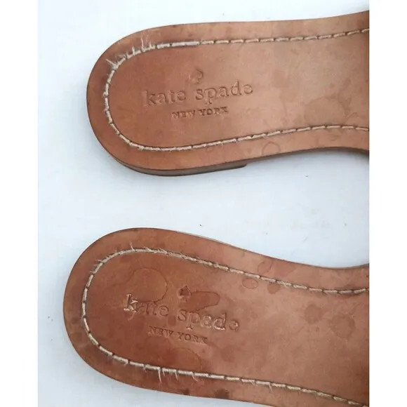 Kate Spade New York Solaina Fringe Multicolor Jewel Slide Sandal Sz 8