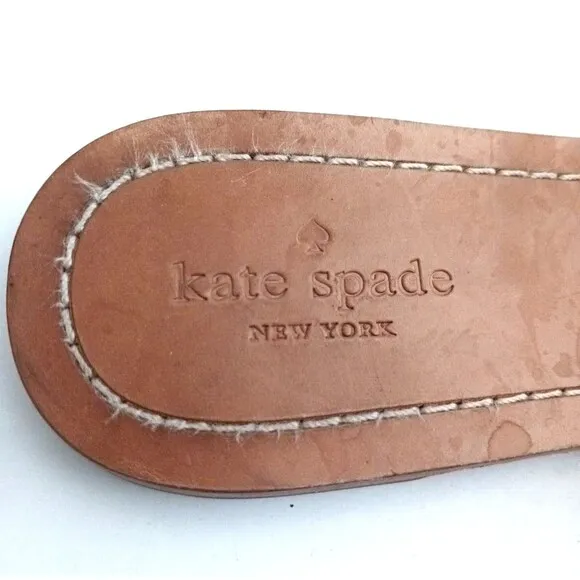 Kate Spade New York Solaina Fringe Multicolor Jewel Slide Sandal Sz 8