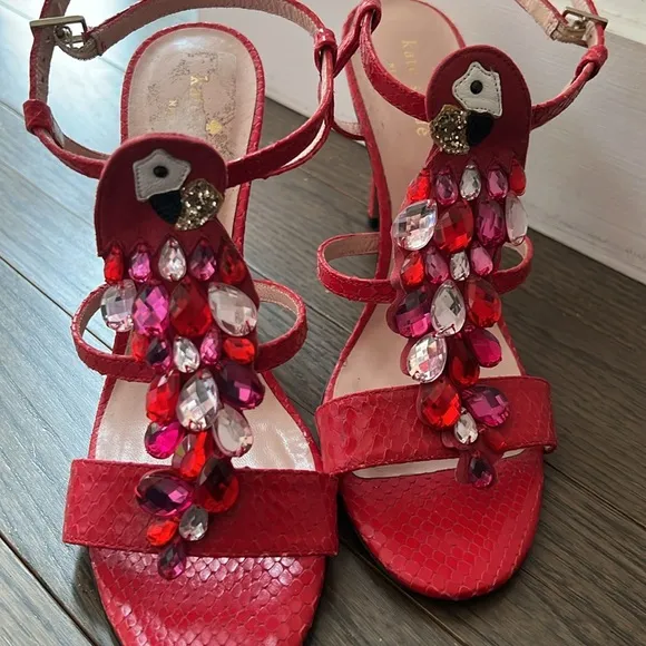 Kate Spade Parrot “Idalou” Sandal Heels (US 8.5)