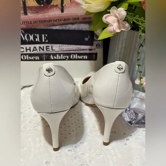 KATE SPADE Vida  White Patent Leather Pumps Size 7M