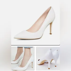 KATE SPADE Vida  White Patent Leather Pumps Size 7M