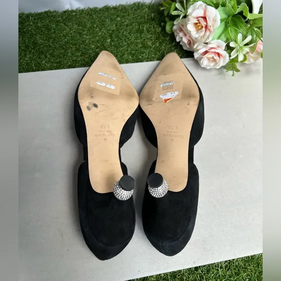 kate spade women black Delilah Pave Pumps$229 size 8.5 New