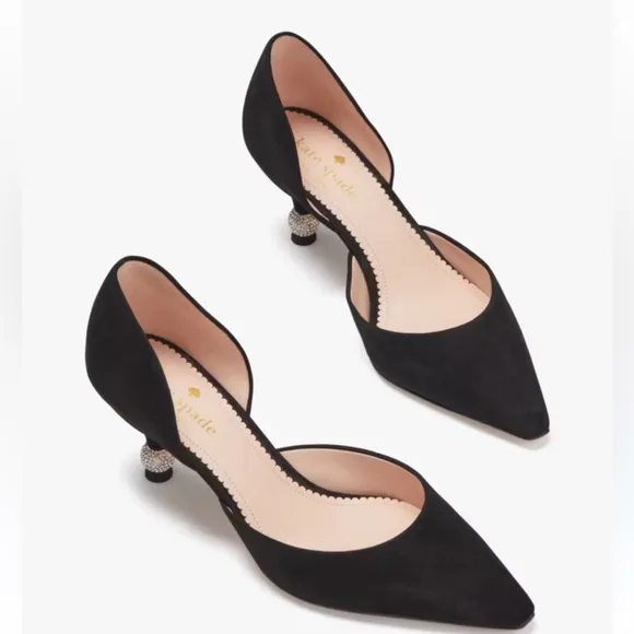 kate spade women black Delilah Pave Pumps$229 size 8.5 New