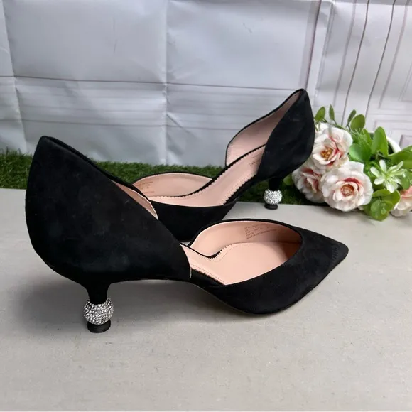 kate spade women black Delilah Pave Pumps$229 size 8.5 New