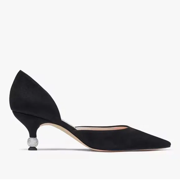 kate spade women black Delilah Pave Pumps$229 size 8.5 New