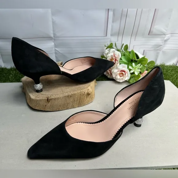 kate spade women black Delilah Pave Pumps$229 size 8.5 New