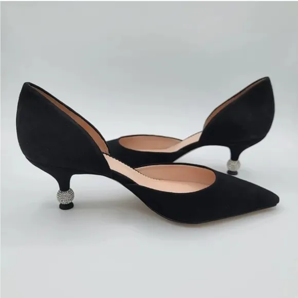 kate spade women black Delilah Pave Pumps$229 size 8.5 New