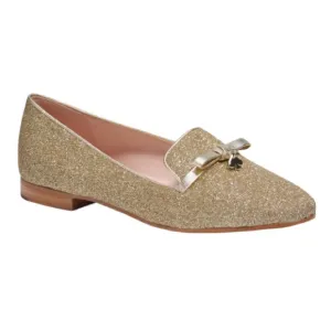 Kate Spade Women's New York Georgia Glitter Loafer Gold Sparkle Shoes NIB