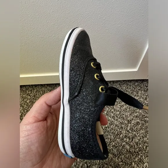 Kate Spade x Keds Champion Glitter‎ Black Sneakers Toddler Shoes Size 6