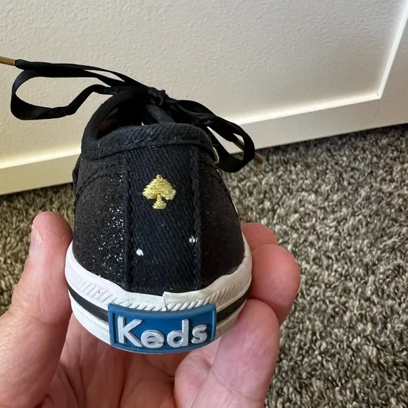 Kate Spade x Keds Champion Glitter‎ Black Sneakers Toddler Shoes Size 6