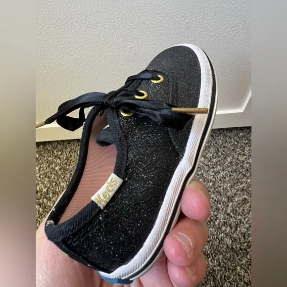 Kate Spade x Keds Champion Glitter‎ Black Sneakers Toddler Shoes Size 6