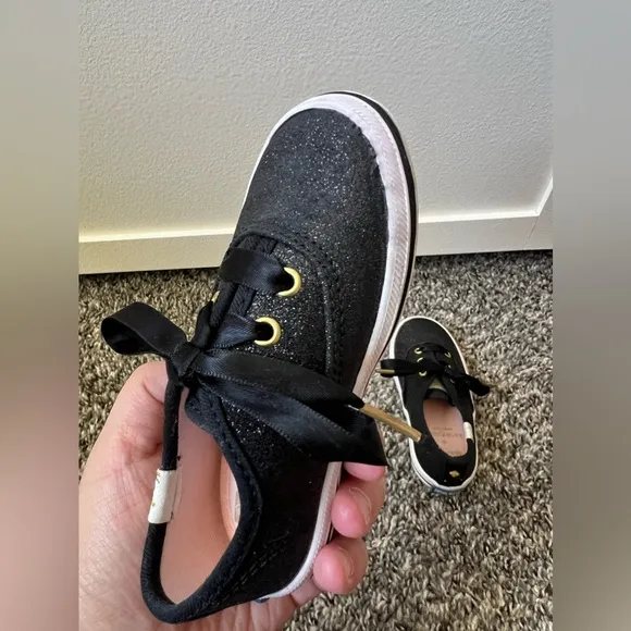 Kate Spade x Keds Champion Glitter‎ Black Sneakers Toddler Shoes Size 6