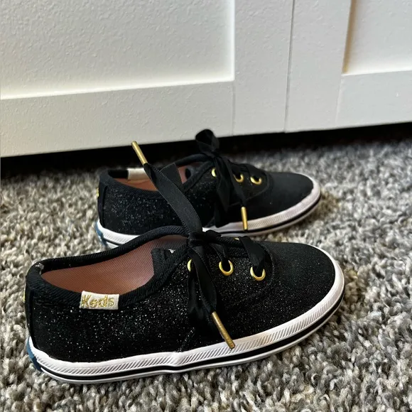 Kate Spade x Keds Champion Glitter‎ Black Sneakers Toddler Shoes Size 6