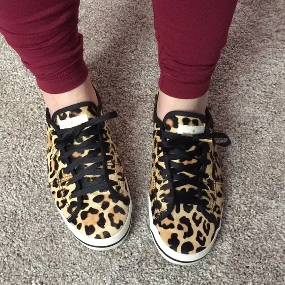 Keds by Kate spade leopard hair tennis shoes