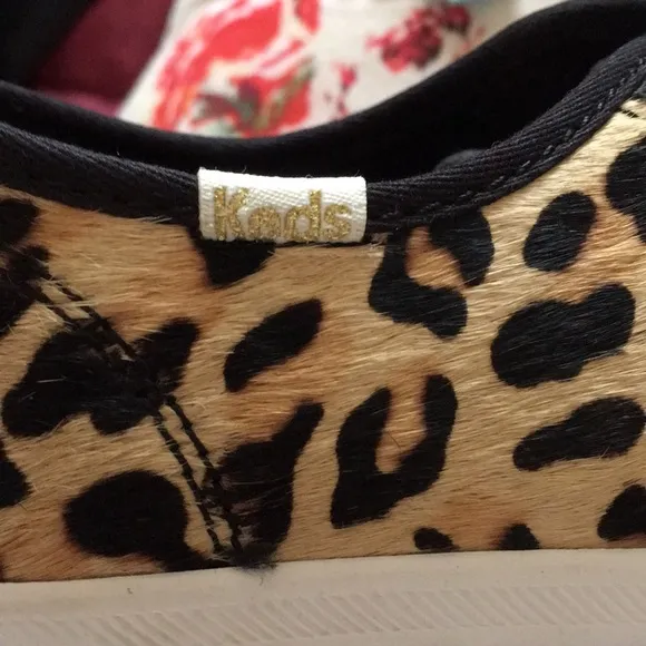 Keds by Kate spade leopard hair tennis shoes