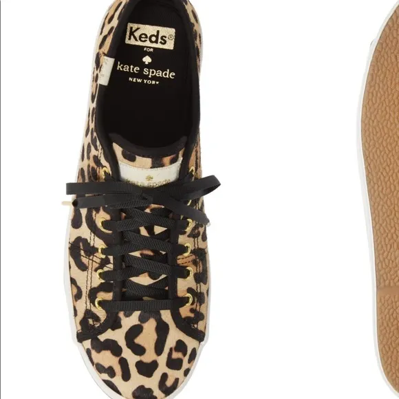 Keds by Kate spade leopard hair tennis shoes