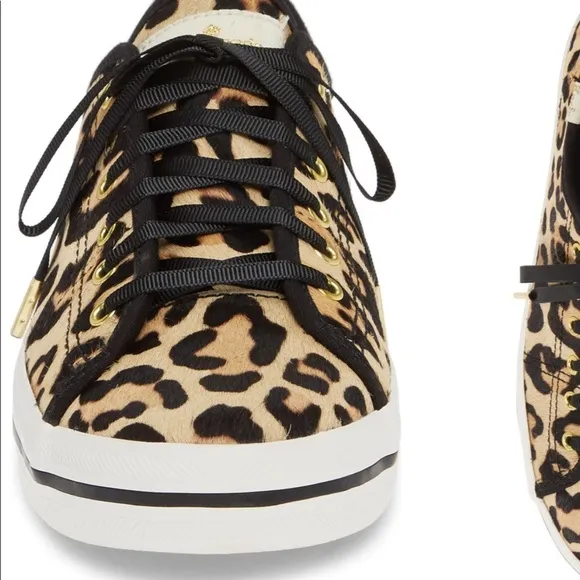 Keds by Kate spade leopard hair tennis shoes