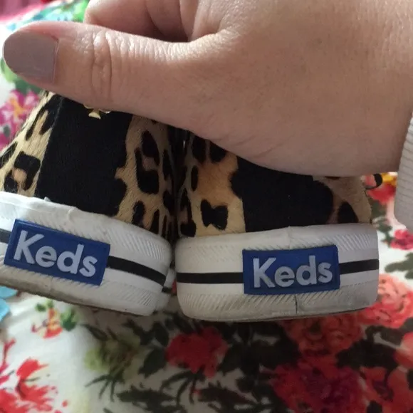 Keds by Kate spade leopard hair tennis shoes