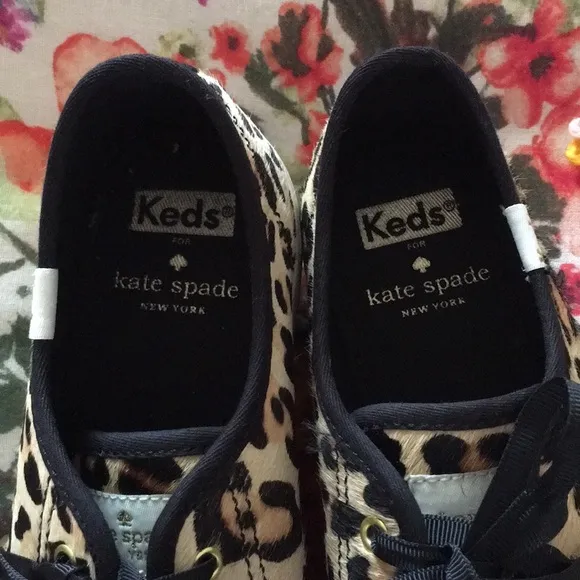 Keds by Kate spade leopard hair tennis shoes