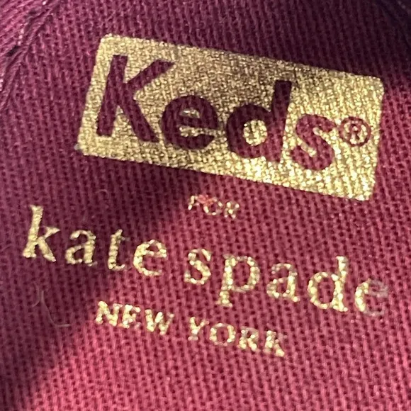 Keds for Kate Spade New York Glitter Sneaker Black Cherry Size 7 Like New