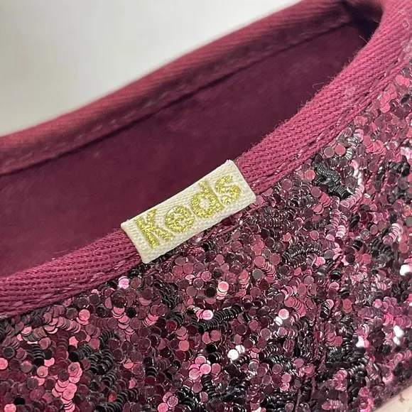 Keds for Kate Spade New York Glitter Sneaker Black Cherry Size 7 Like New