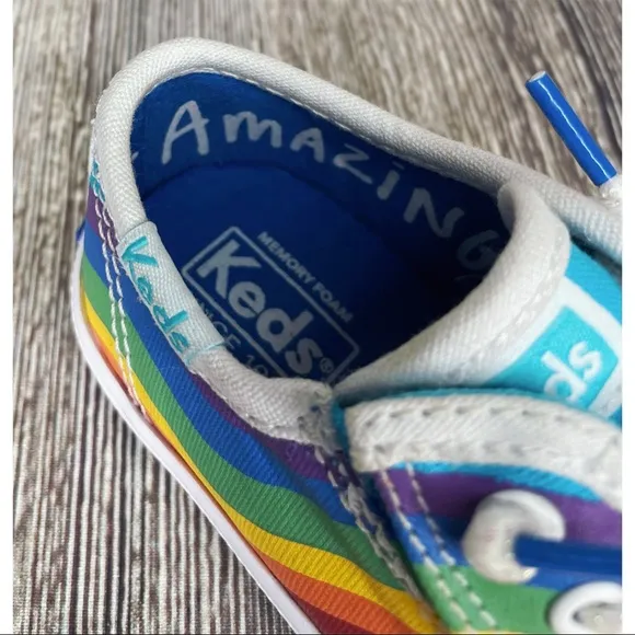 Keds Girls Kids Toddler Rainbow Pride Shoes