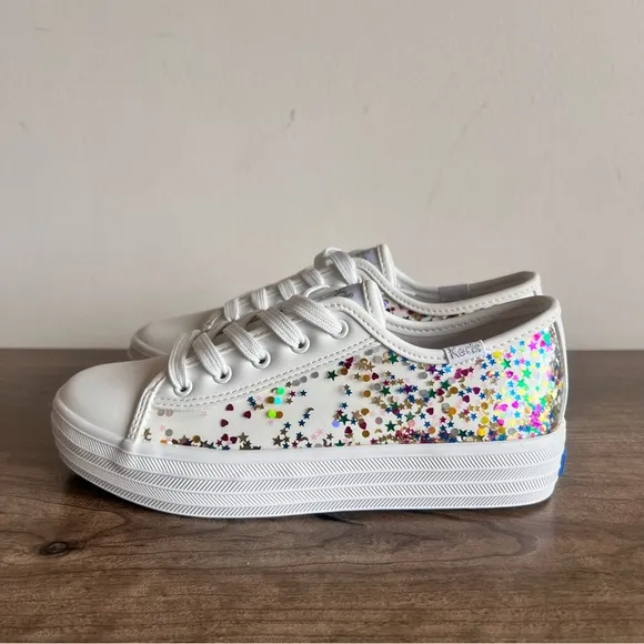KEDS Triple Up Glitter Under Glass Youth Shoe NEW Size 2