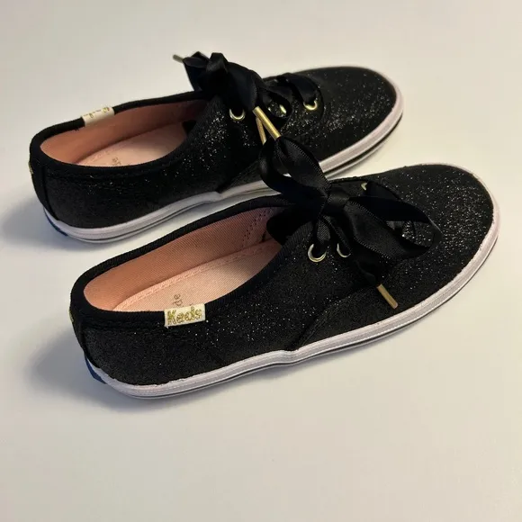 Keds x kate spade Black Glitter Tennis Shoes for Girls Size 12 Kidcore!