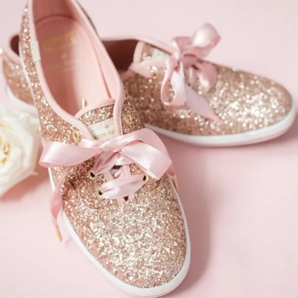 Keds x Kate Spade Champion Glitter Rose Gold